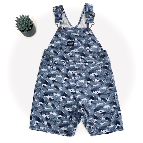 OshKosh B'gosh Other - OshKosh B'gosh Toddler Boy Blue Insects Print Shortalls - Kids Clothes